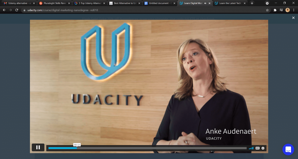 Udacity Interface