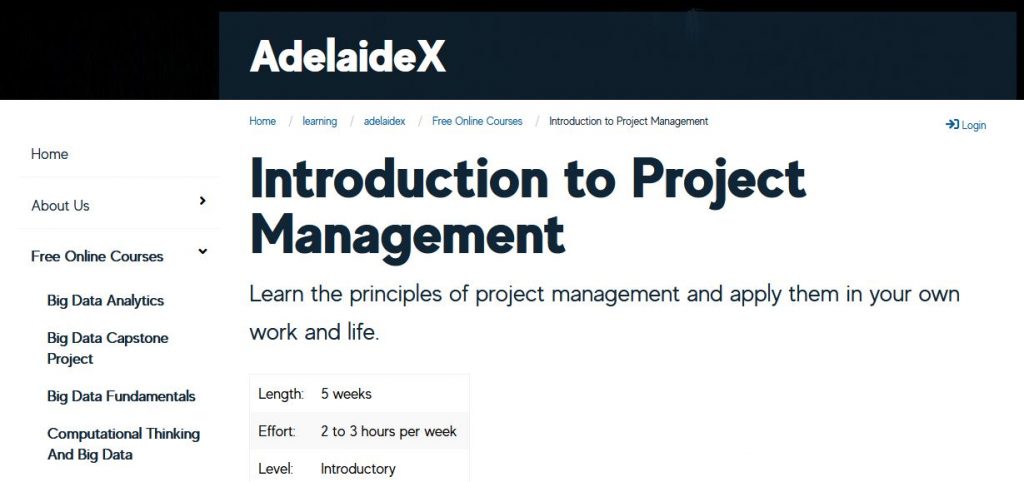 PROJECT MANAGEMENT Course